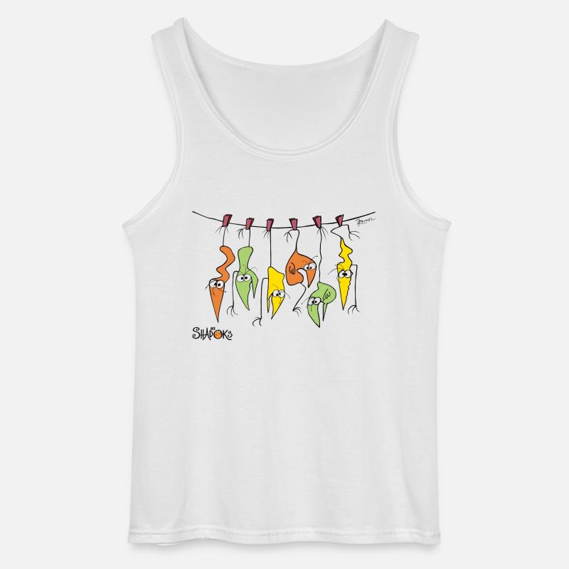Szpikulec Shadoks - Męski tank top Gildan - biały