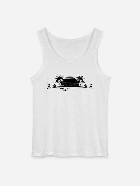 Sommer - Palmen Strand - Gildan Männer Tank Top - Weiß