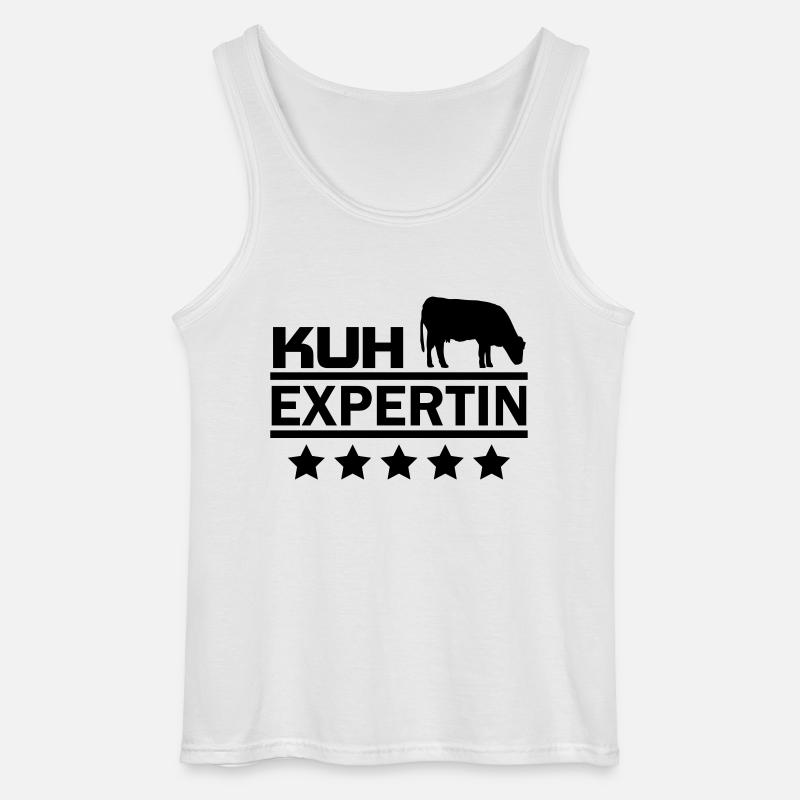 kuh experte - Gildan Männer Tank Top - Weiß
