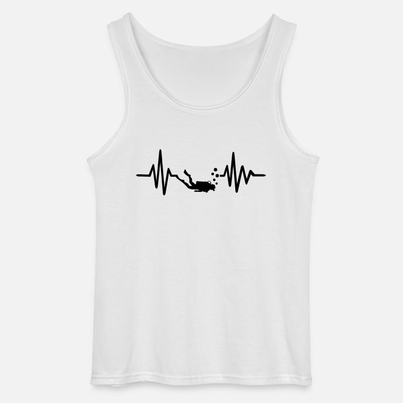 Tauchen - Gildan Männer Tank Top - Weiß
