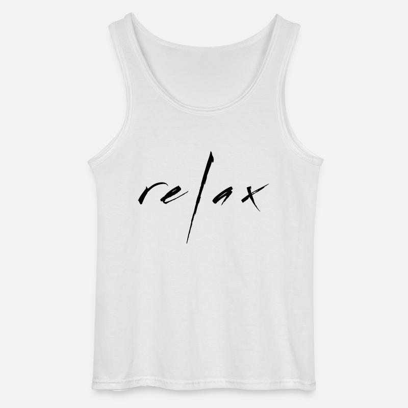 Entspannen - Gildan Männer Tank Top - Weiß