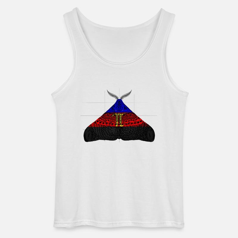 Polyamorous Pride Moth Motif A - Gildan Men’s Tank Top - white