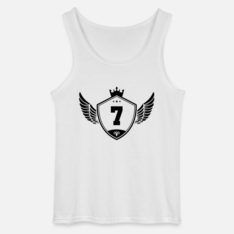 7 wappen krone - Gildan Männer Tank Top - Weiß