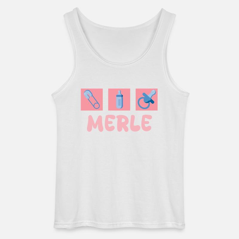 Schnuller Merle - Gildan Männer Tank Top - Weiß