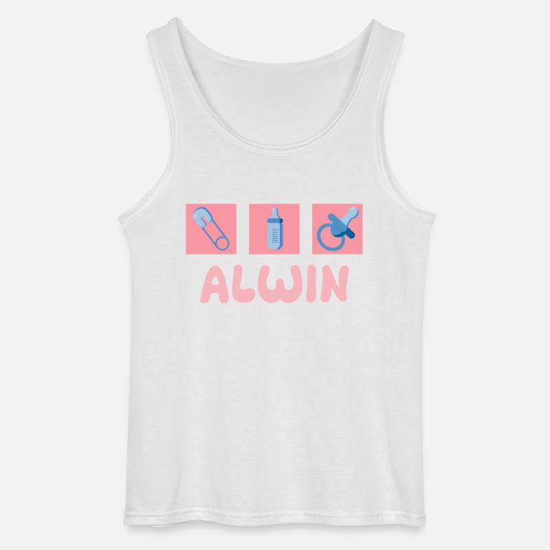 Schnuller Alwin - Gildan Männer Tank Top - Weiß