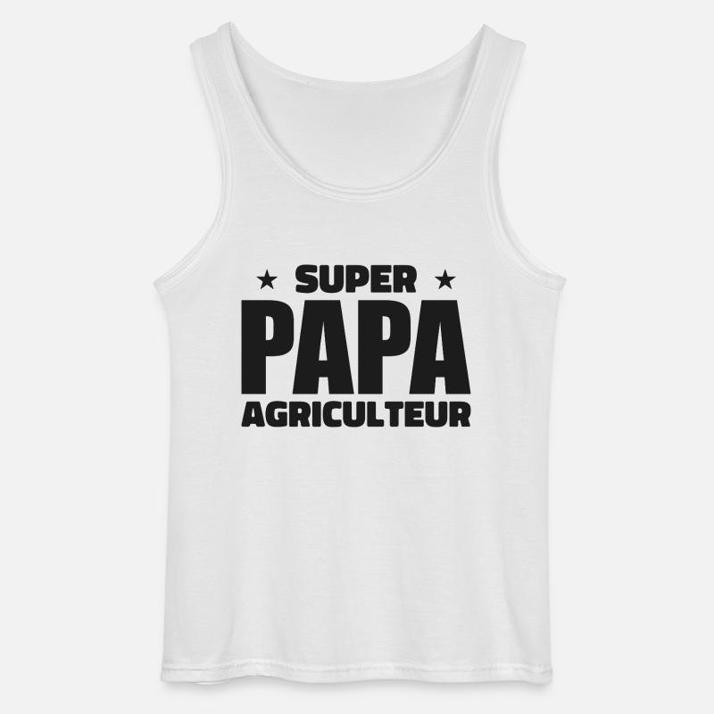 Super-Farmer-Vater - Gildan Männer Tank Top - Weiß
