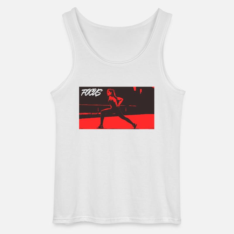 FOCUS_red - Gildan Männer Tank Top - Weiß