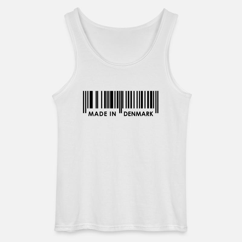 Made in Denmark / Dänemark - Gildan Männer Tank Top - Weiß