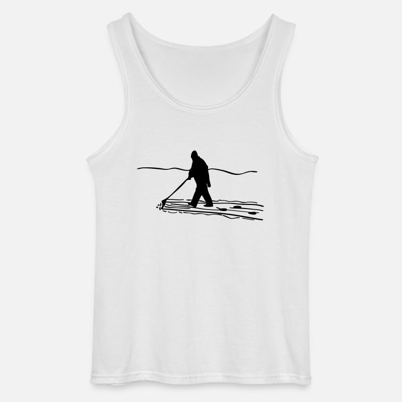 Schnee schieben - Gildan Männer Tank Top - Weiß