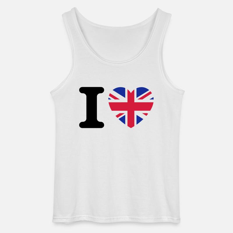 I love UK - Gildan Männer Tank Top - Weiß