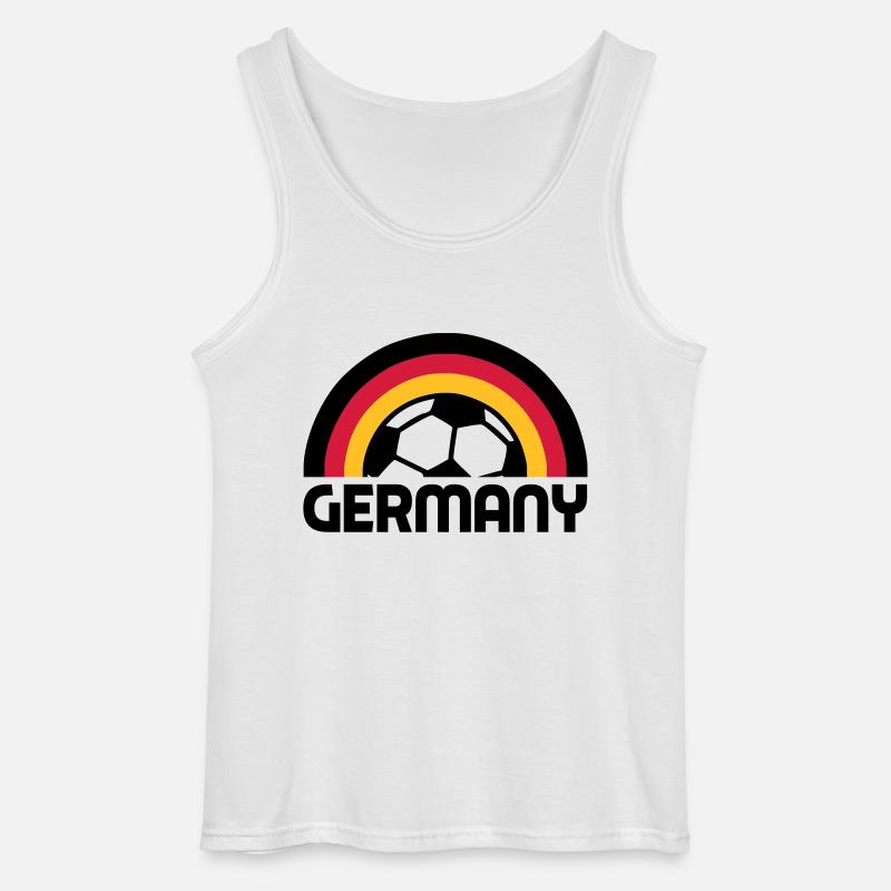 german rainbow soccer - Gildan Männer Tank Top - Weiß