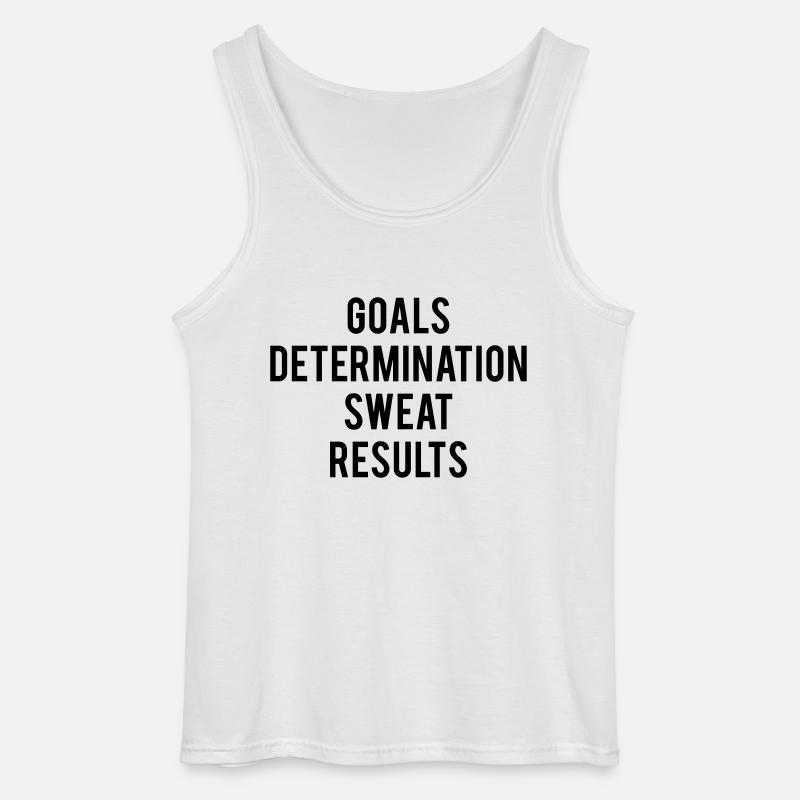Goals Determination Sweat Results - Gildan Männer Tank Top - Weiß