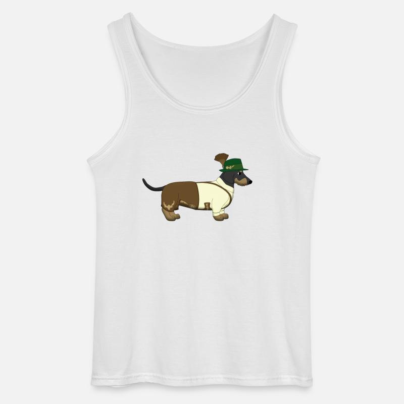 Der bayerische Dackel weißes Hemd - Gildan Männer Tank Top - Weiß