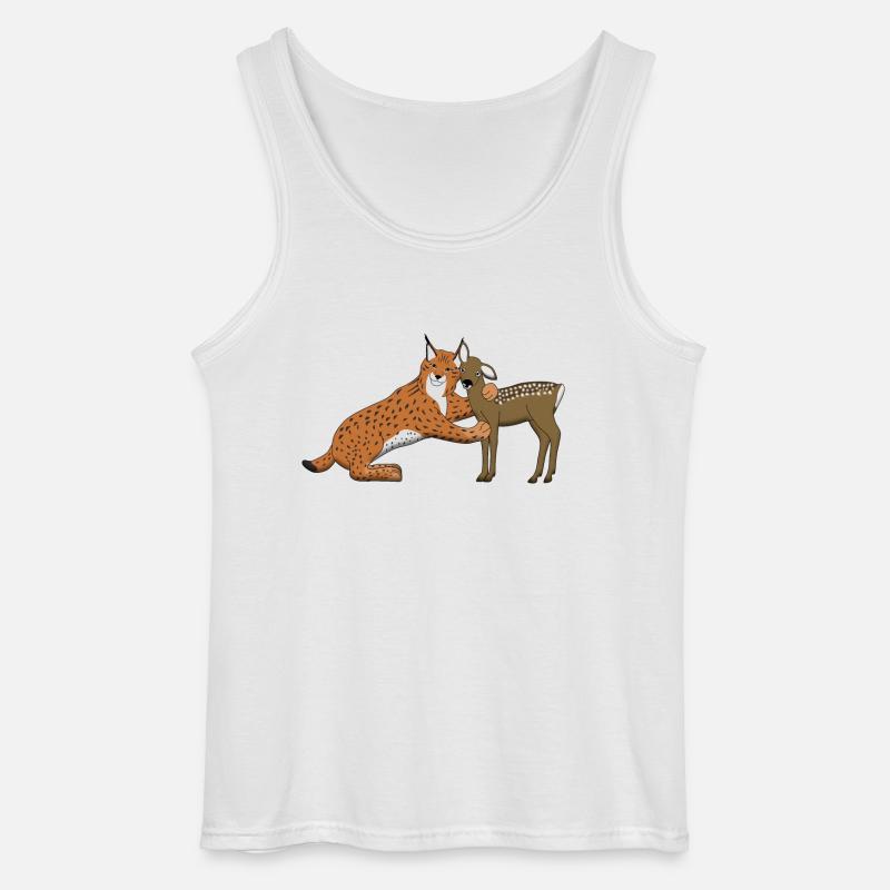 luchs_und_rehkitz - Gildan Männer Tank Top - Weiß