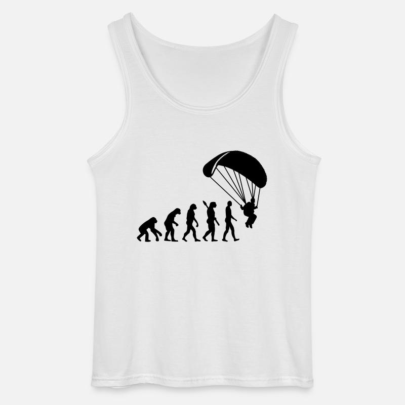 Evolution Parachute jumping - Gildan Men’s Tank Top - white
