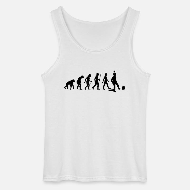 Evolution Tippkick - Gildan Männer Tank Top - Weiß