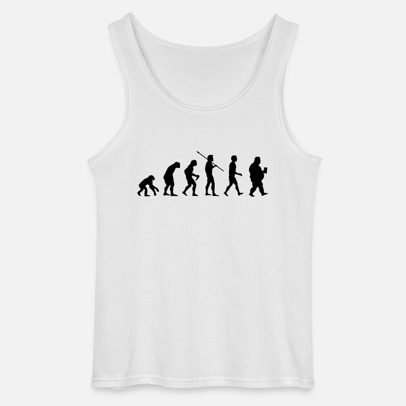 Funny evolution - Gildan Männer Tank Top - Weiß