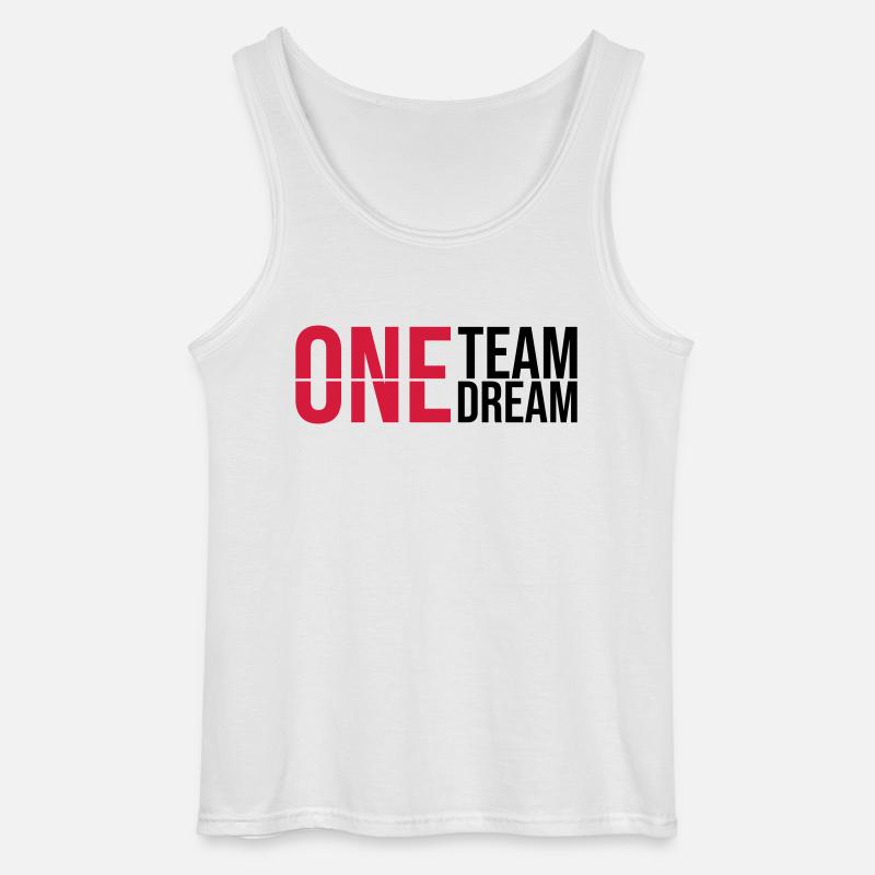 One Team Dream - Gildan Männer Tank Top - Weiß