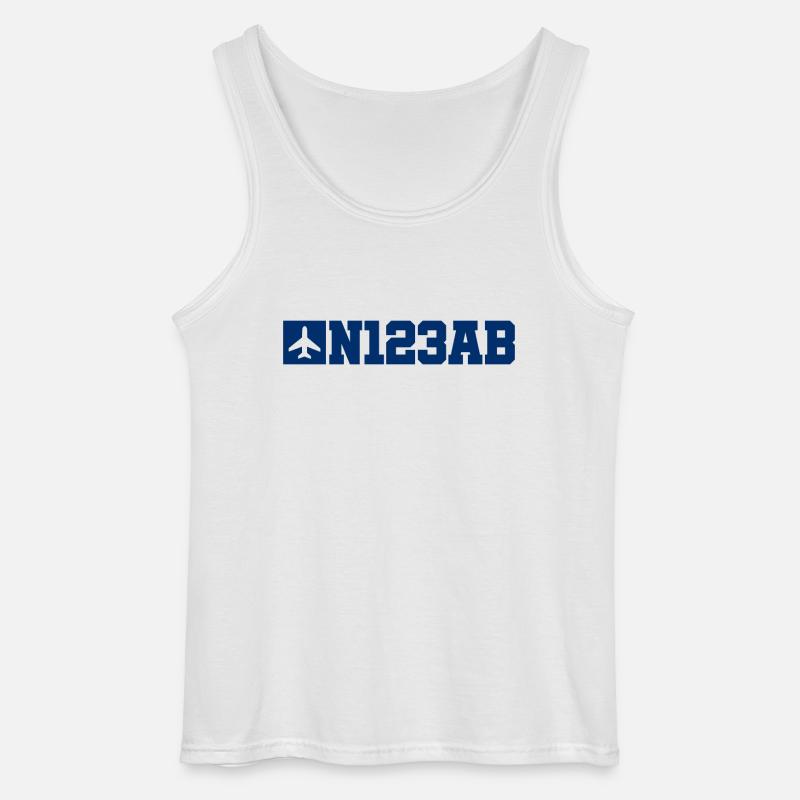 Custom Aviation - Flugzeug - Luffahrt - Pilot - Gildan Männer Tank Top - Weiß