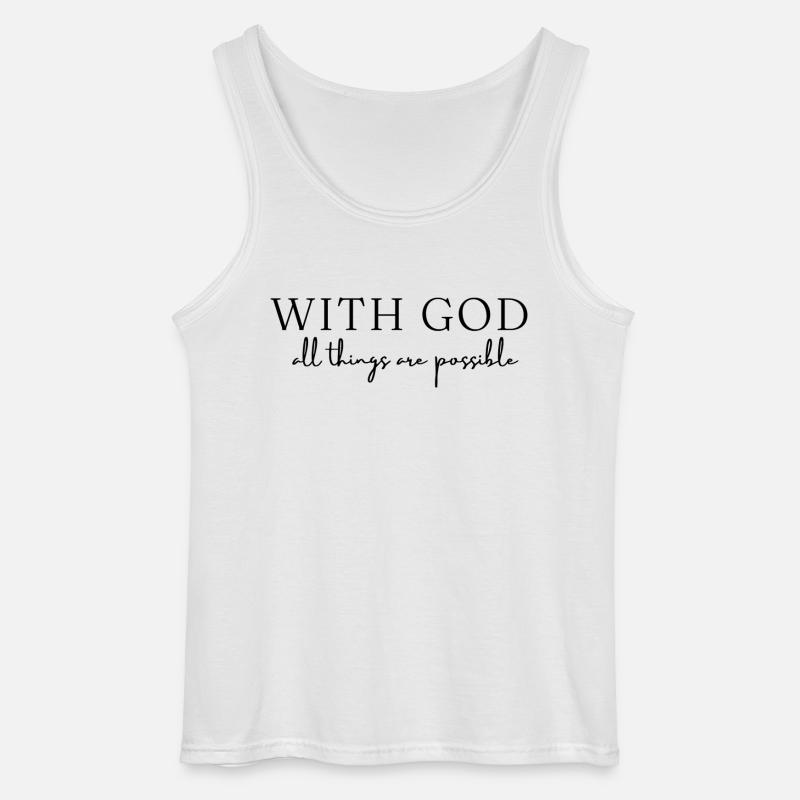 Mit Gott ist alles möglich - Gildan Männer Tank Top - Weiß