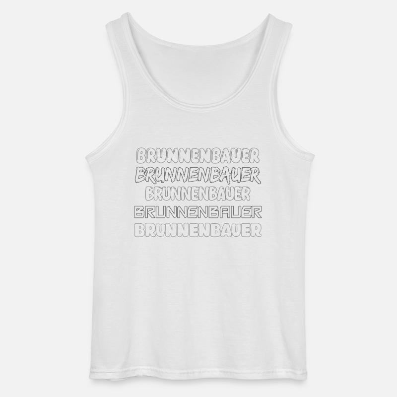 Job Brunnenbauer - Gildan Männer Tank Top - Weiß