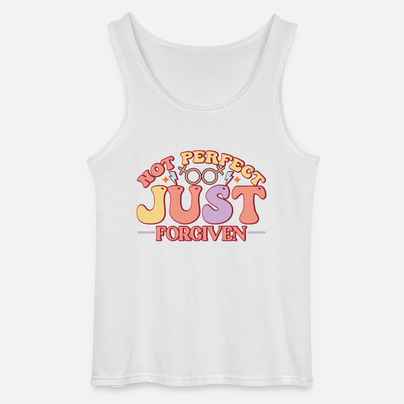 Not Perfect Just Forgiven - Gildan Männer Tank Top - Weiß