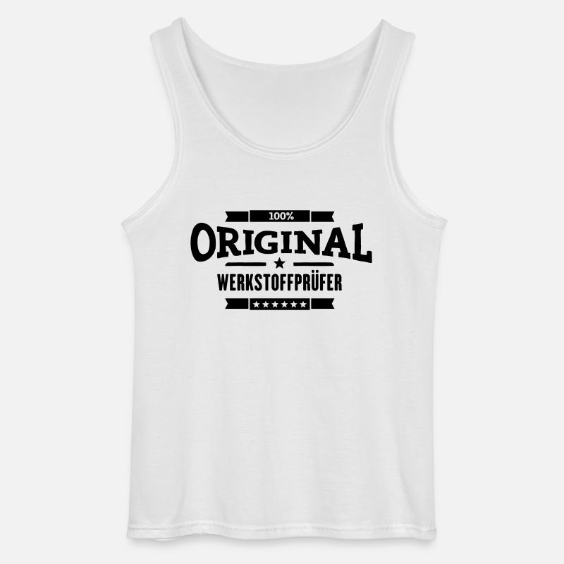 100% Werkstoffprüfer - Gildan Männer Tank Top - Weiß