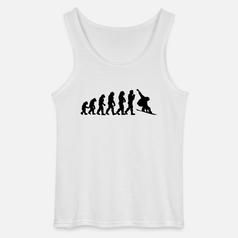 snowboard evolution - Gildan Men’s Tank Top - white