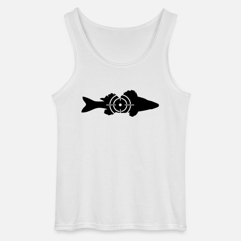 Target Pike-Perch - Gildan Männer Tank Top - Weiß