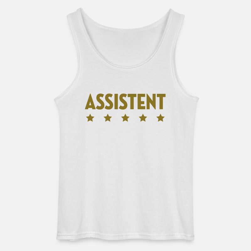 Assistent - Assistentin - Mitarbeiter - Chef - Gildan Männer Tank Top - Weiß