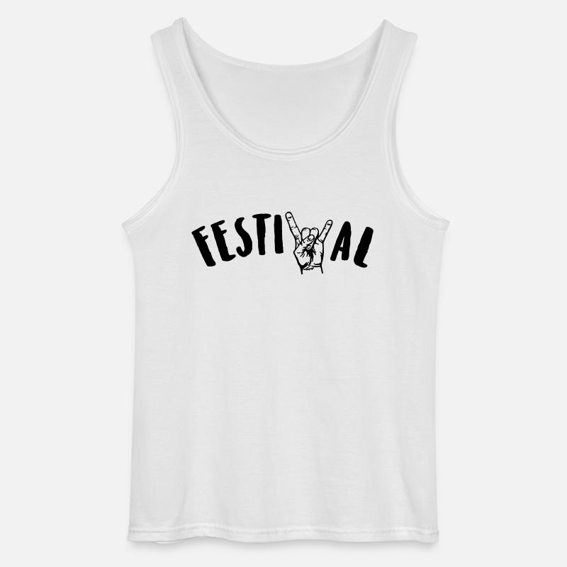 festival - Gildan Männer Tank Top - Weiß