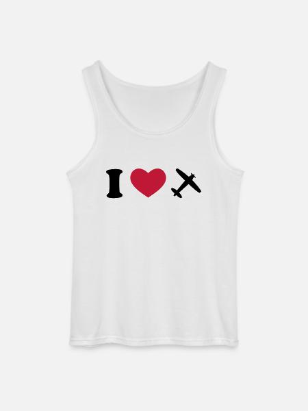 flugzeug - Gildan Männer Tank Top - Weiß