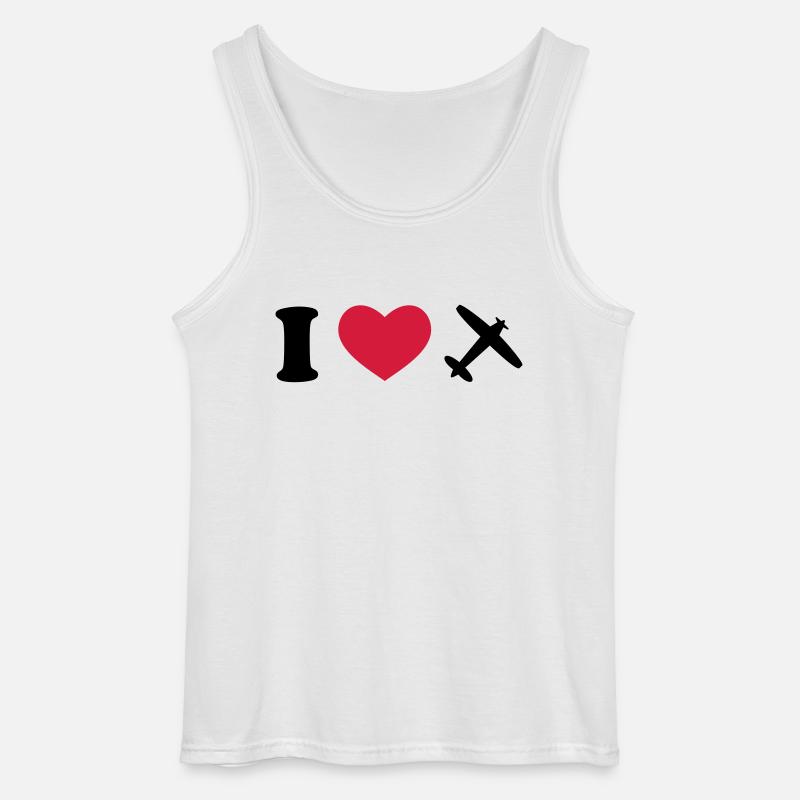 flugzeug - Gildan Männer Tank Top - Weiß