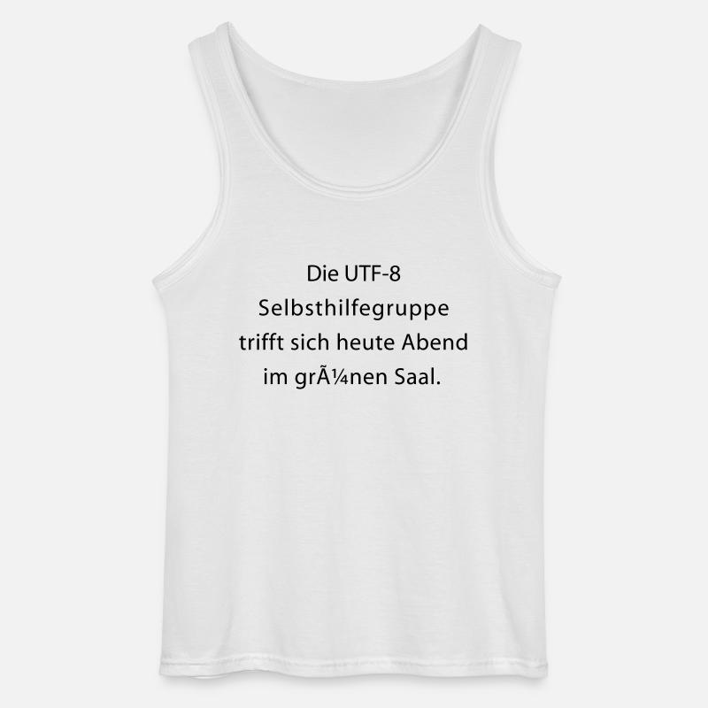 UTF-8 Selbsthilfegruppe - Gildan Männer Tank Top - Weiß
