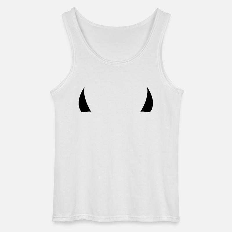 devil horns - Gildan Men’s Tank Top - white