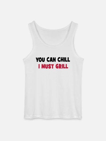 grill - Gildan Men’s Tank Top - white