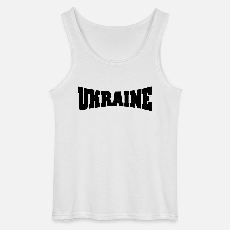 Ukraine Schriftzug - Gildan Männer Tank Top - Weiß