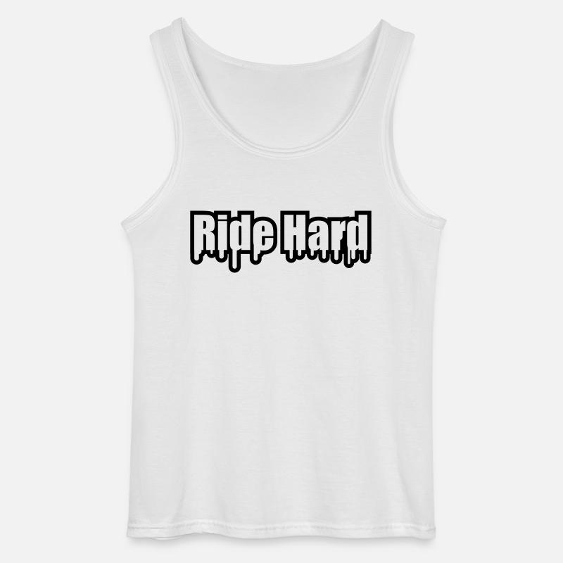Ride Hard Graffiti - Gildan Männer Tank Top - Weiß