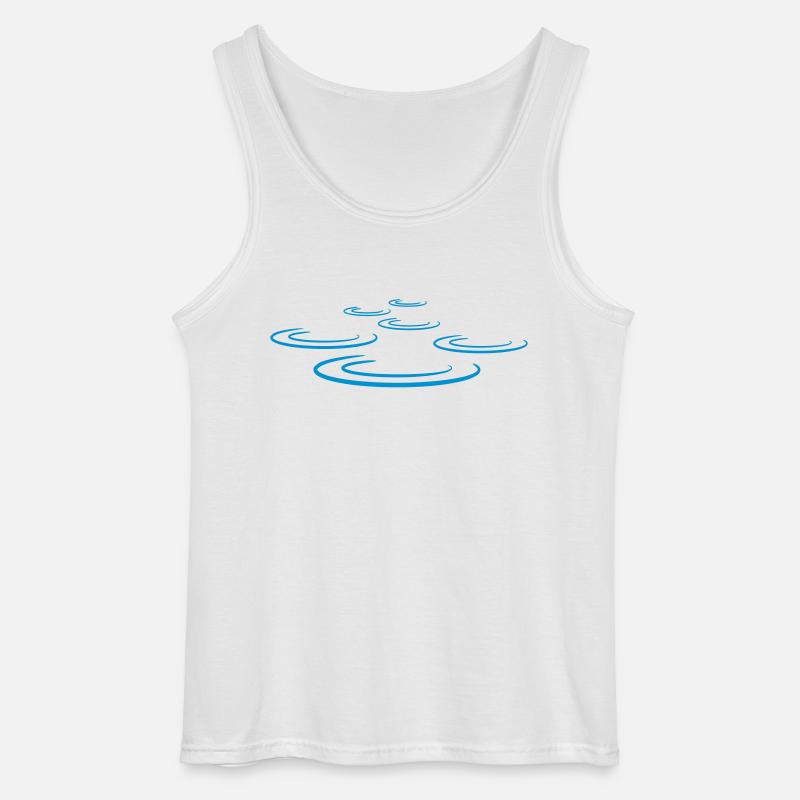 Water Drop Waves - Gildan Männer Tank Top - Weiß