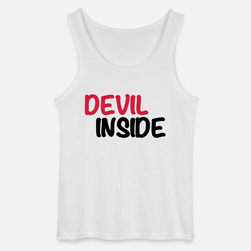 Devil inside - Débardeur Gildan Homme - blanc