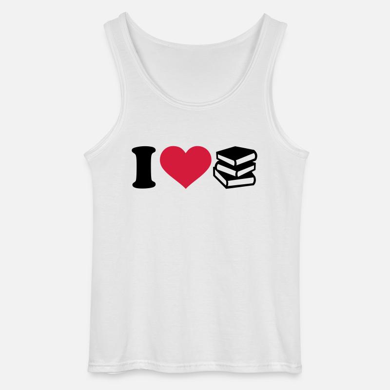 Bücher - Gildan Männer Tank Top - Weiß