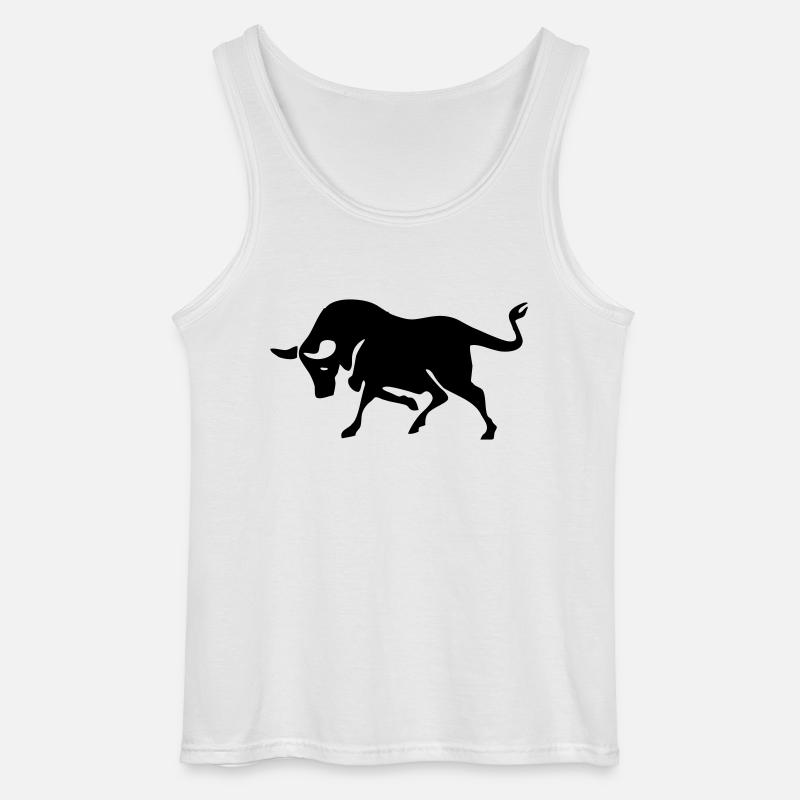 stier - Gildan Männer Tank Top - Weiß