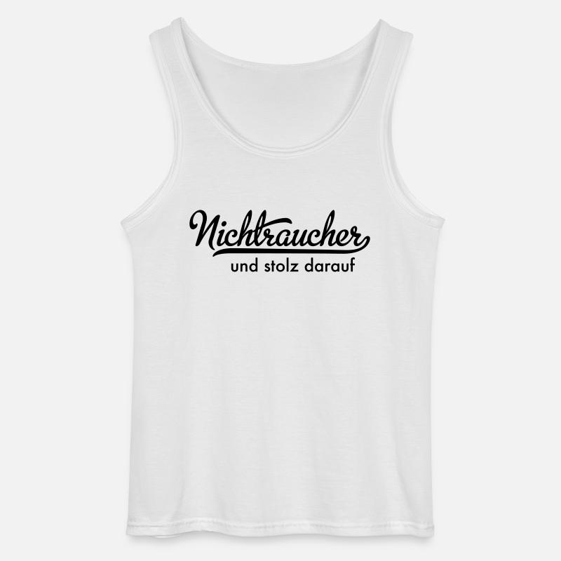Nichtraucher - Gildan Männer Tank Top - Weiß