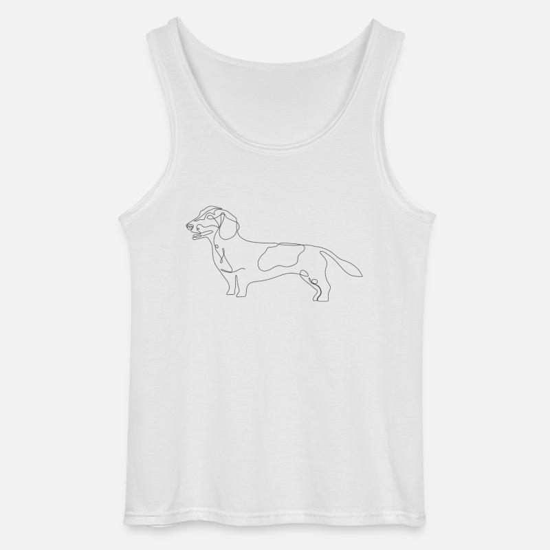Dackel Moritz - Gildan Männer Tank Top - Weiß