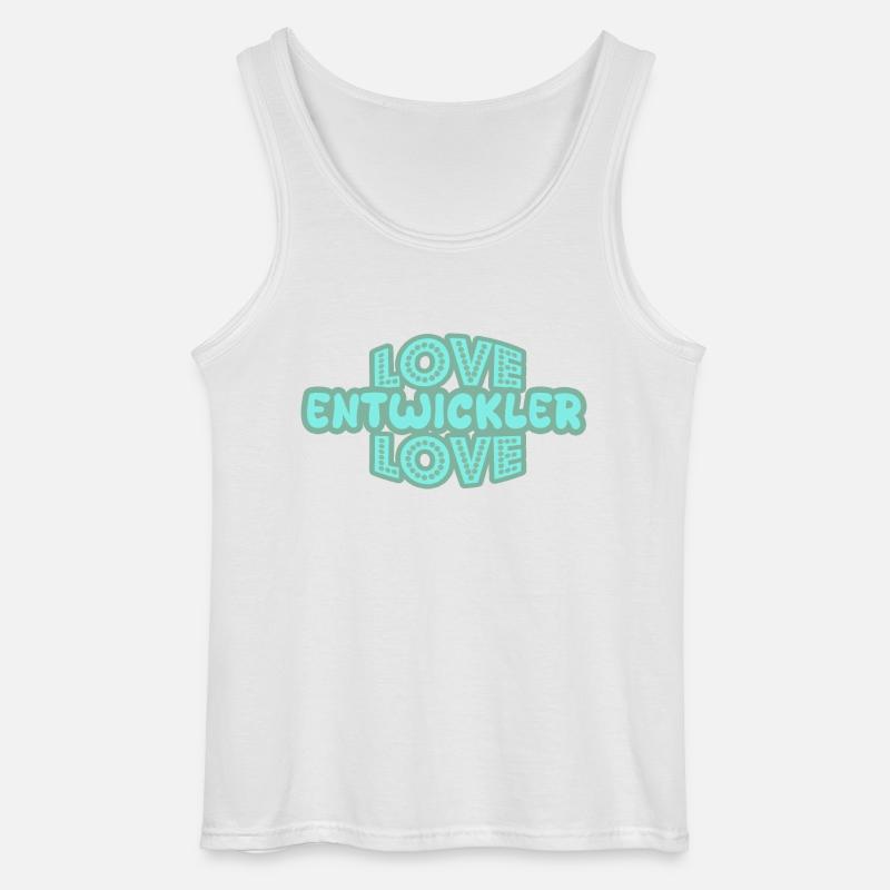 Entwickler als Spruch - Gildan Männer Tank Top - Weiß