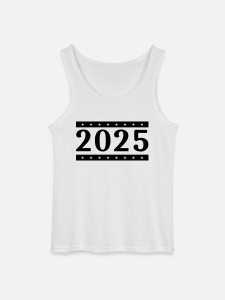 2025 year - Gildan Men’s Tank Top - white