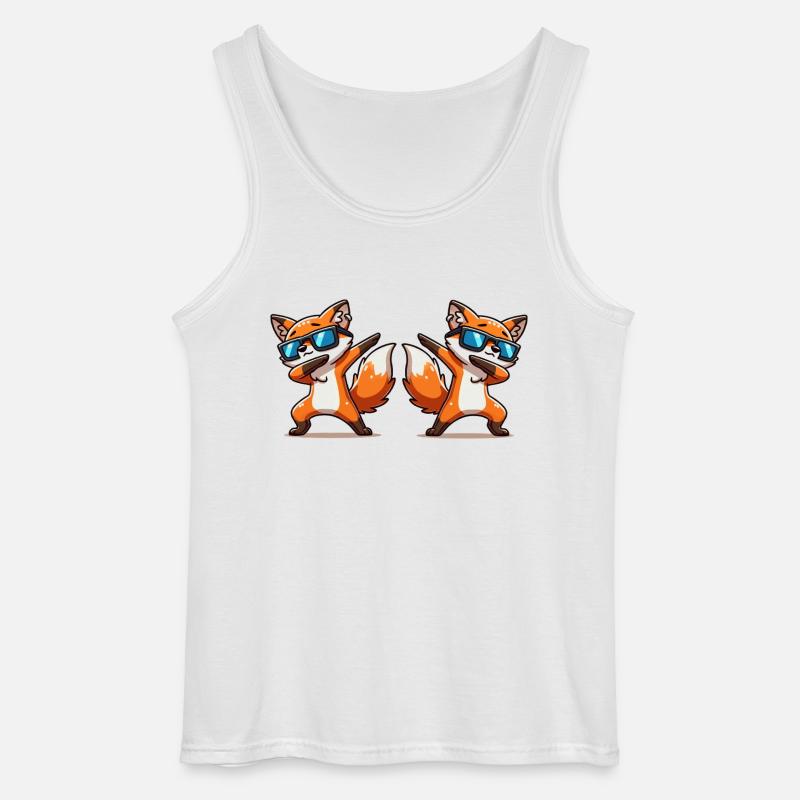fuchs tier dabbing 2 - Gildan Männer Tank Top - Weiß