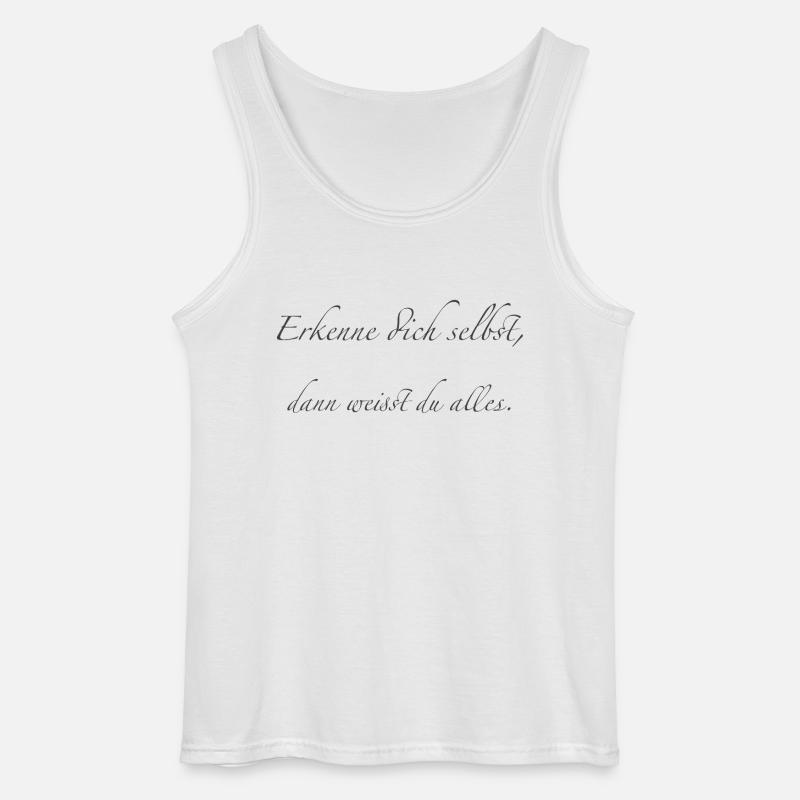 erkenne dich selbst - Gildan Männer Tank Top - Weiß