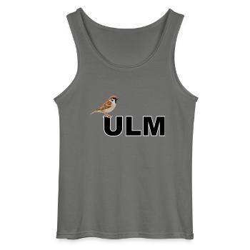 Ulmer Spatz Linsen mit Spätzla Schwäbisch - Gildan Männer Tank Top - Anthrazit - Vorne - AI Model Male 185 dark (185cm)