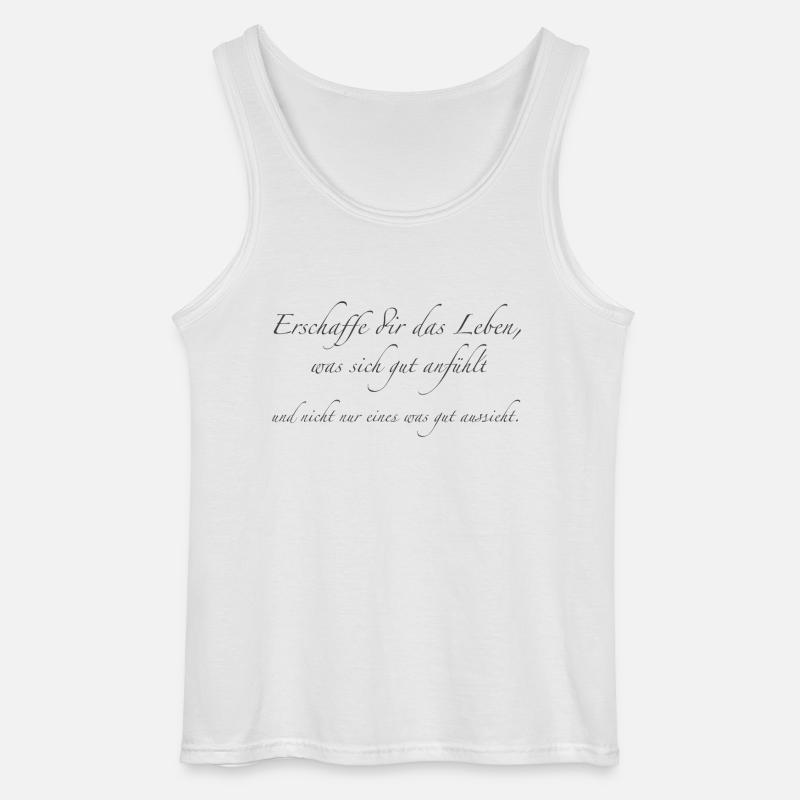 erschaffe dir das Leben - Gildan Männer Tank Top - Weiß